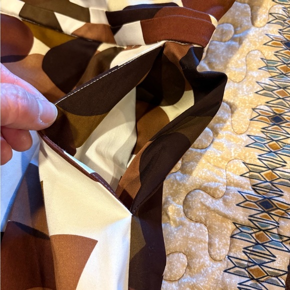 Calvin Klein Women's Brown Geometric Floral Sleeveless Dress size 8 NWT - Picture 7 of 10